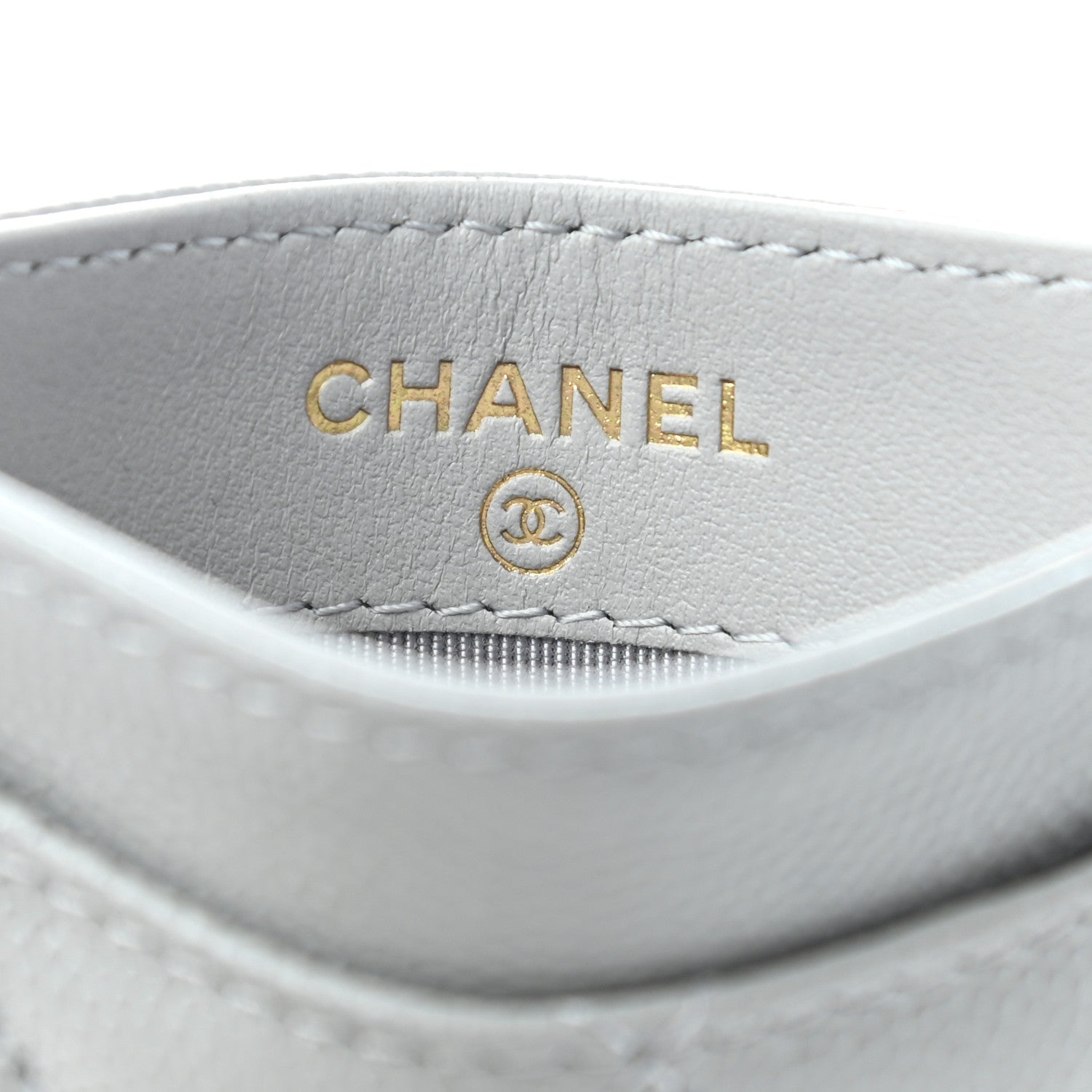 Chanel Caviar Quilted Card Holder Grey 6 of 8