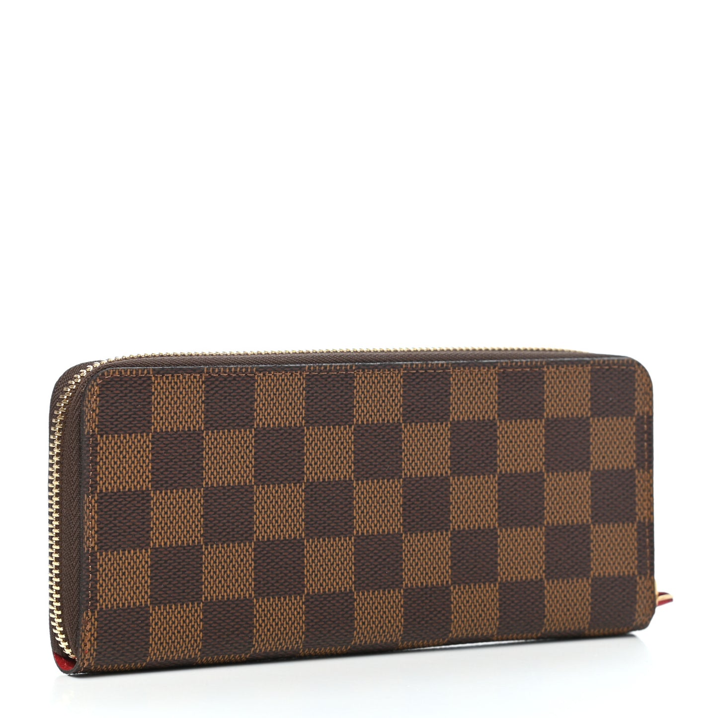 Damier Ebene Clemence Wallet Cherry