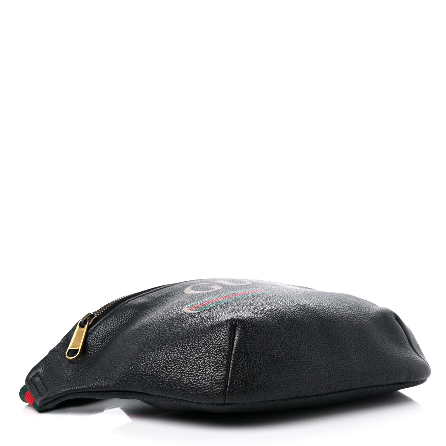 Grained Calfskin Logo Belt Bag Black