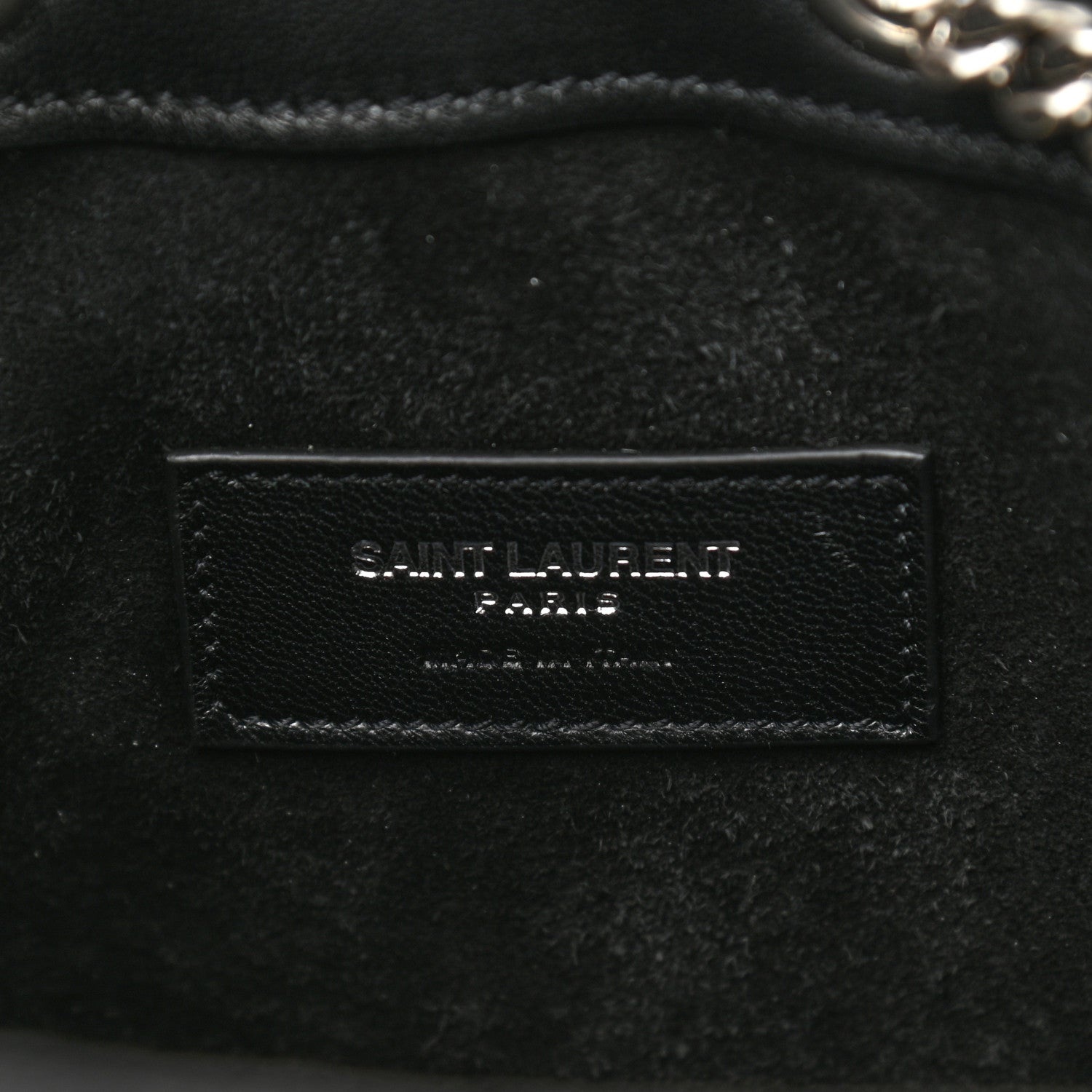 Saint Laurent Woven Wool Embroidered Baby Emmanuelle Bucket Bag Black 6 of 10