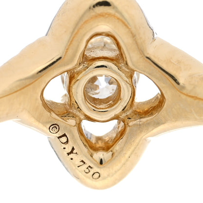 David Yurman 18K Yellow Gold Diamond 9mm Venetian Quatrefoil Ring 52 6 4 of 5