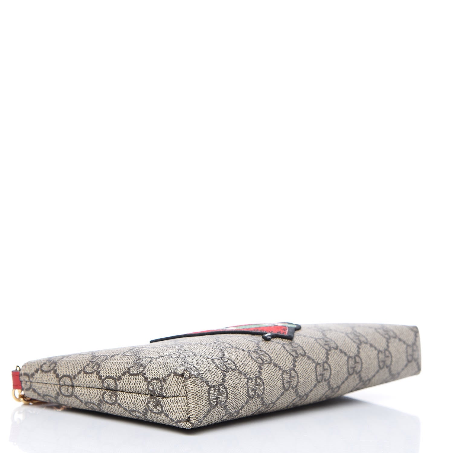 Gucci GG Supreme Monogram Kingsnake Heart Embroidered Chain Wrist Wallet Multicolor 4 of 9