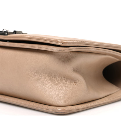 Chanel Lambskin Quilted Medium Boy Flap Beige 10 of 11