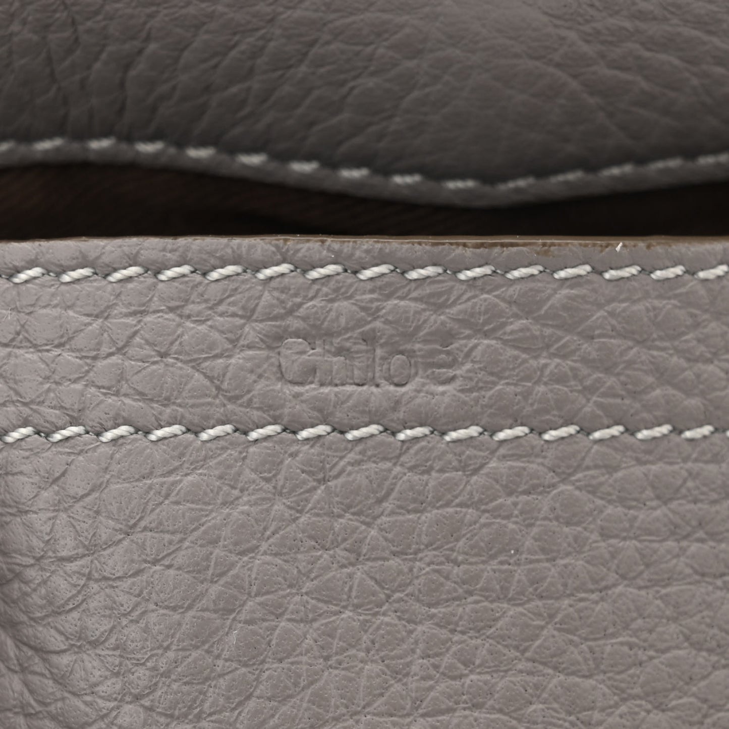 Grained Calfskin Small Marcie Saddle Bag Cashmere Grey