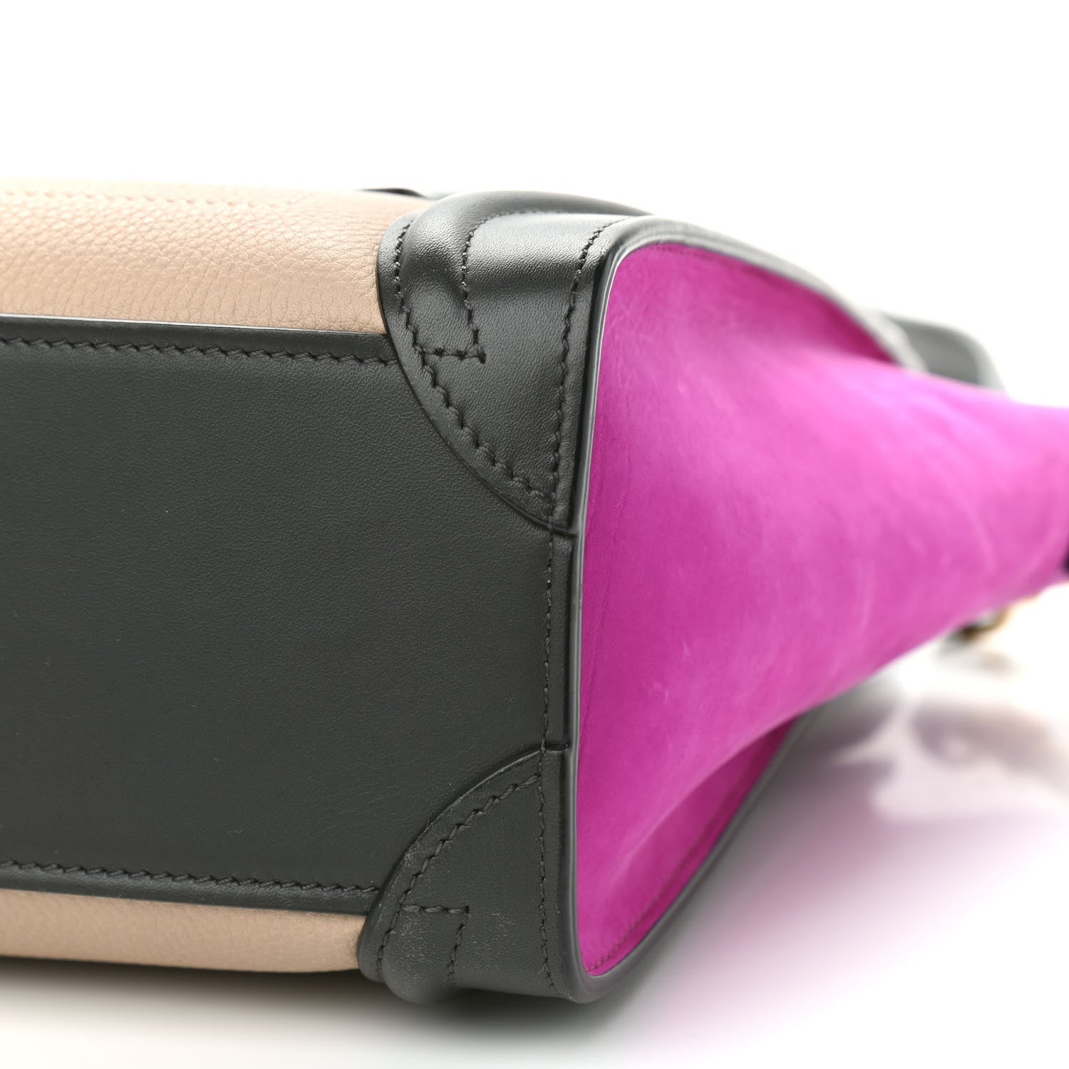 Celine Baby Grained Calfskin Nubuck Nano Tri-Color Luggage Magenta 12 of 12