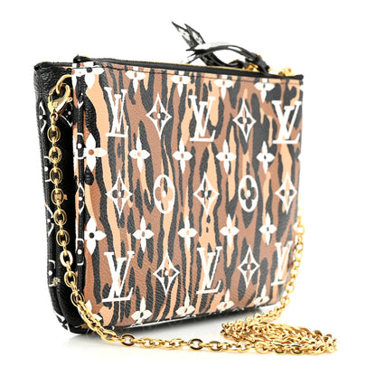 Louis Vuitton Monogram Giant Jungle Pochette Double Zip Black 3 of 9