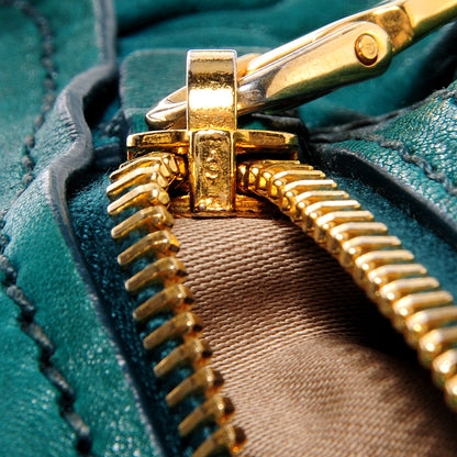 Miu Miu Nappa Matelasse Flap Bag Teal 9 of 10