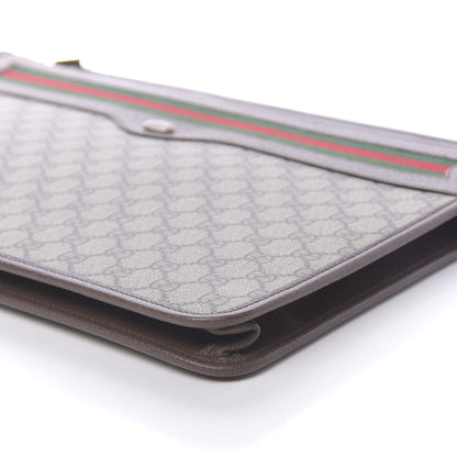 Gucci GG Supreme Monogram Textured Calfskin Web Ophidia Documents Holder Beige Ebony New Acero 10 of 10