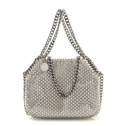 Stella McCartney Crystal Mesh Tiny Falabella Crossbody Bag Oyster 1 of 9