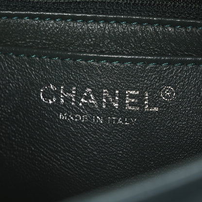 Chanel Caviar Quilted Mini Rectangular Flap Dark Green 6 of 10
