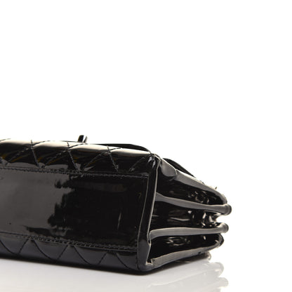 Chanel Patent Quilted Accordion Double Flap Black 9 of 9