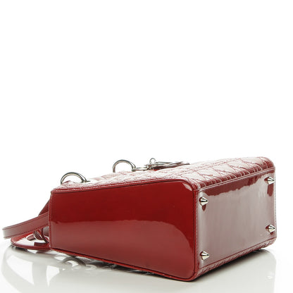Christian Dior Patent Cannage Medium Lady Dior Red 4 of 6