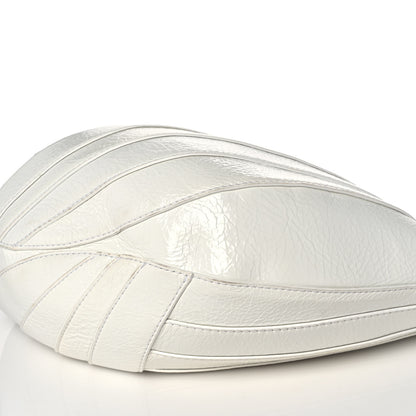 Chanel Crumpled Patent Small Droplet Hobo White 10 of 15