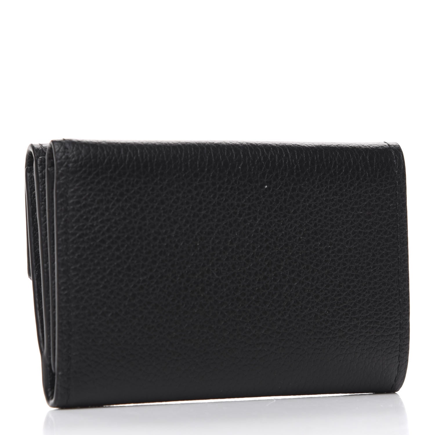 Louis Vuitton Calfskin Lockmini Wallet Black 3 of 6