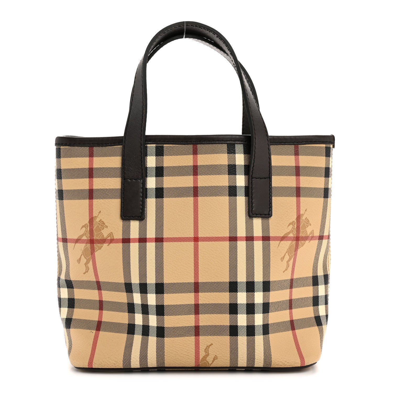 Burberry Haymarket Check Small Tote Chocolate 1 of 3