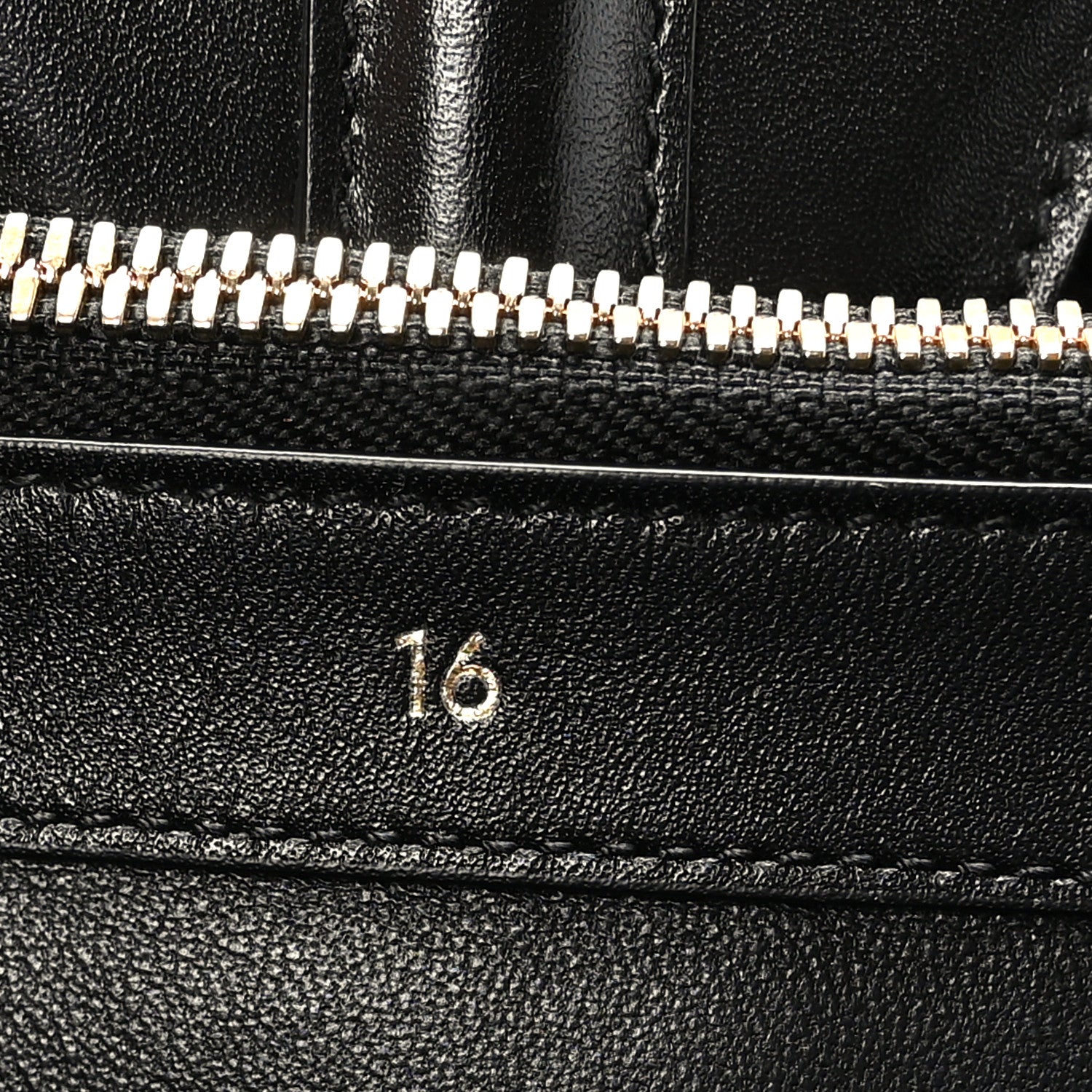 Celine Satinated Calfskin Medium 16 Top Handle Bag Black 7 of 10
