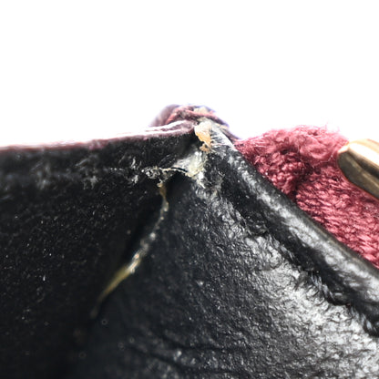 Saint Laurent Grain De Poudre Matelasse Chevron Monogram Fragments Zippered Card Case Rouge Legion 8 of 12