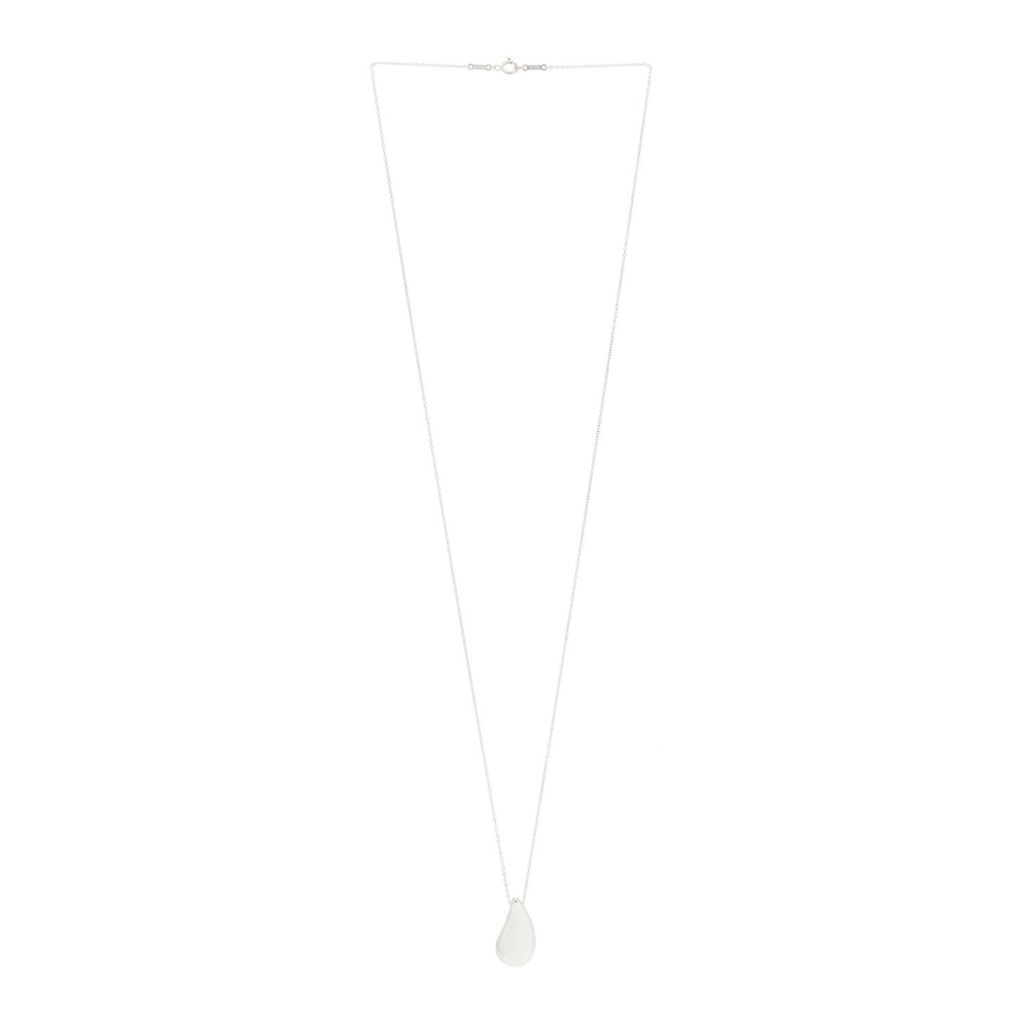 Sterling Silver 22mm Elsa Peretti Teardrop Pendant Necklace