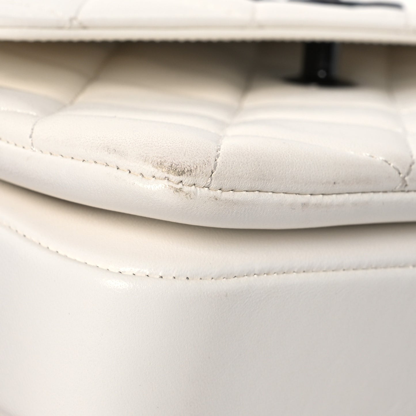 Lambskin Quilted Small Trendy CC Dual Handle Flap Bag White