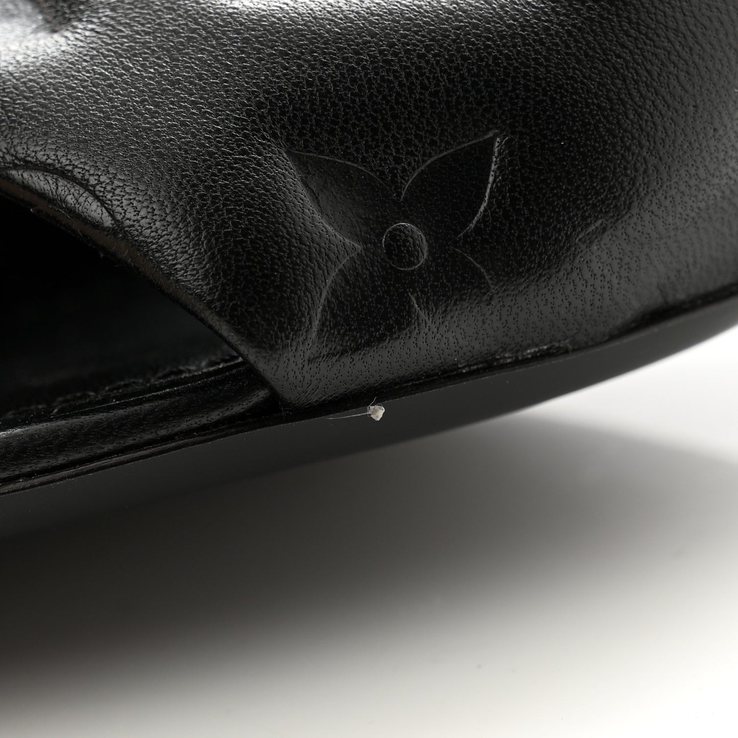 Lambskin Embossed Monogram Revival Mid Heel Mules 39 Black