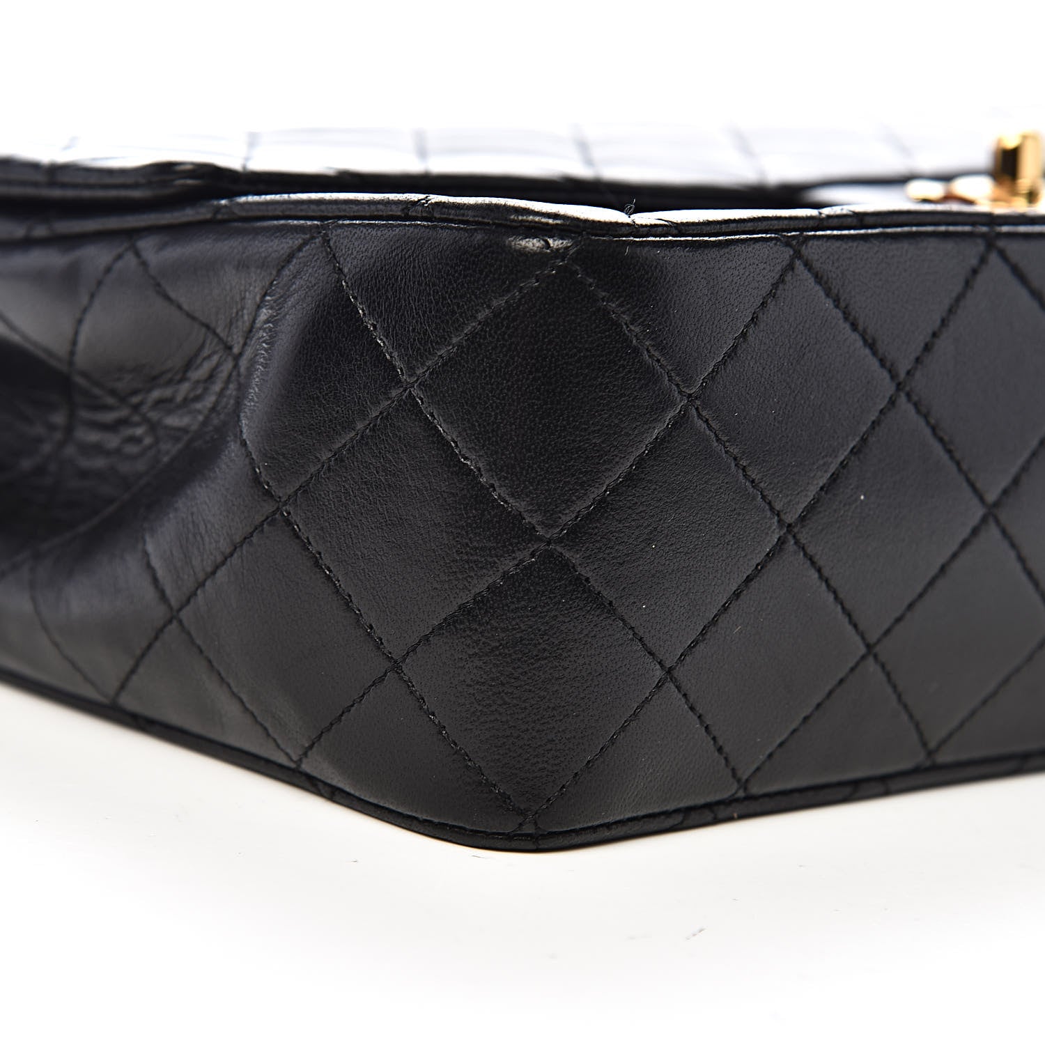 Chanel Lambskin Quilted Medium Single Flap Black 10 of 12