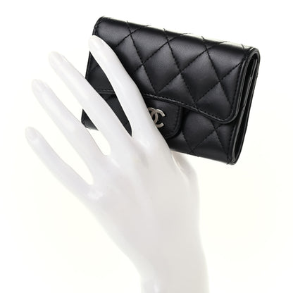 Chanel Lambskin Quilted Flap Card Holder Black 2 of 8