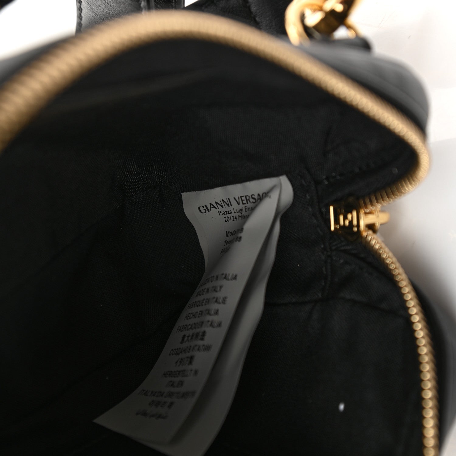 Fendi X VERSACE Vitello Cover Fendace Medusa Small Camera Case Black Gold 7 of 12