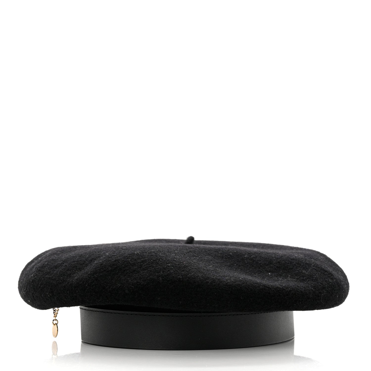 Hermes Merinos Wool Felt Felicity Beret Hat 57 Black 3 of 9
