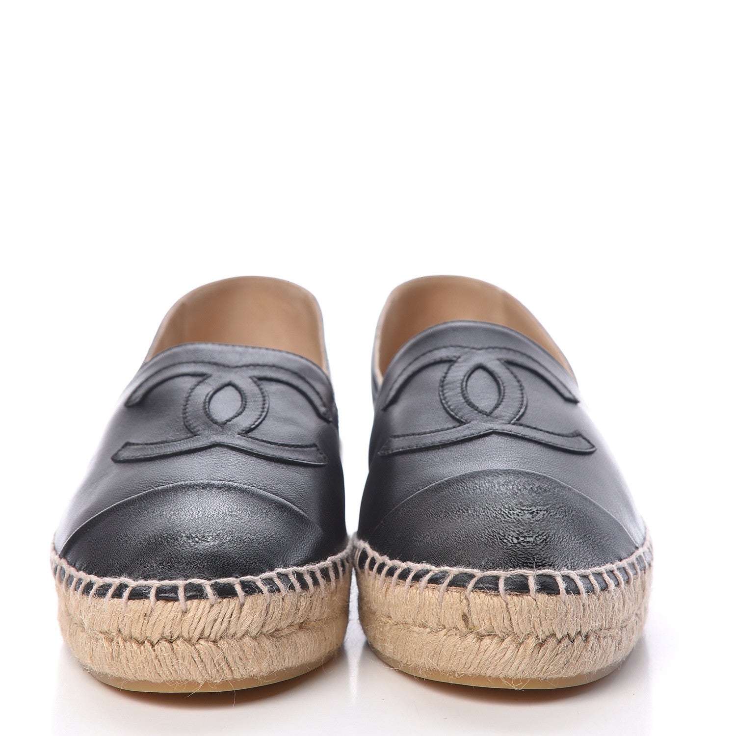 Chanel Lambskin CC Espadrilles 39 Black 2 of 12