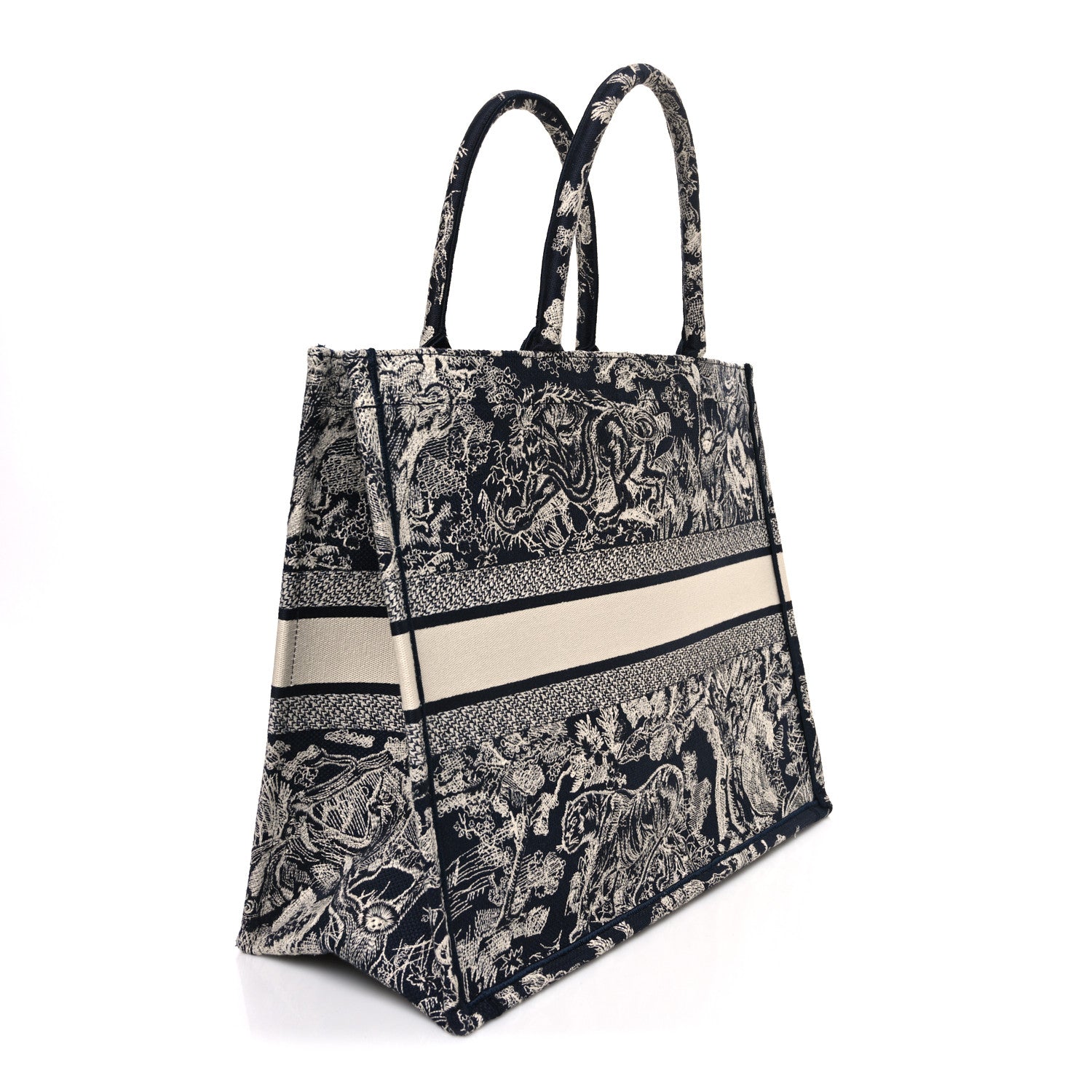 Christian Dior Canvas Embroidered Large Dioriviera Toile De Jouy
