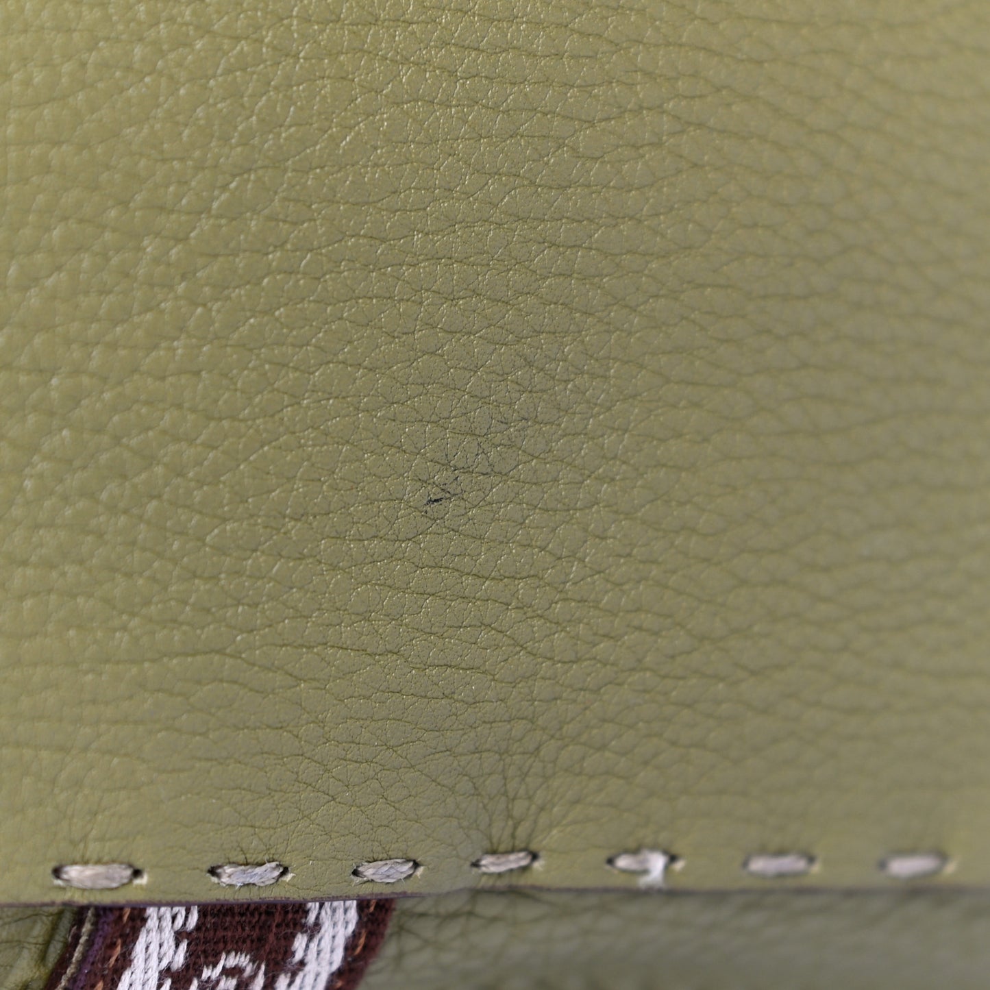 Calfskin Romano Selleria Villa Borghese Tote Green