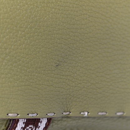 Fendi Calfskin Romano Selleria Villa Borghese Tote Green 9 of 18
