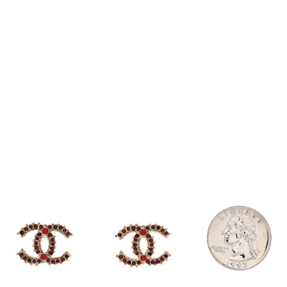 Chanel Enamel Poured Glass CC Earrings Gold 2 of 5
