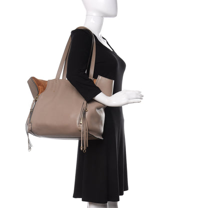 Chloe Smooth Calfskin Medium Milo Shopping Tote Motty Grey 2 of 10