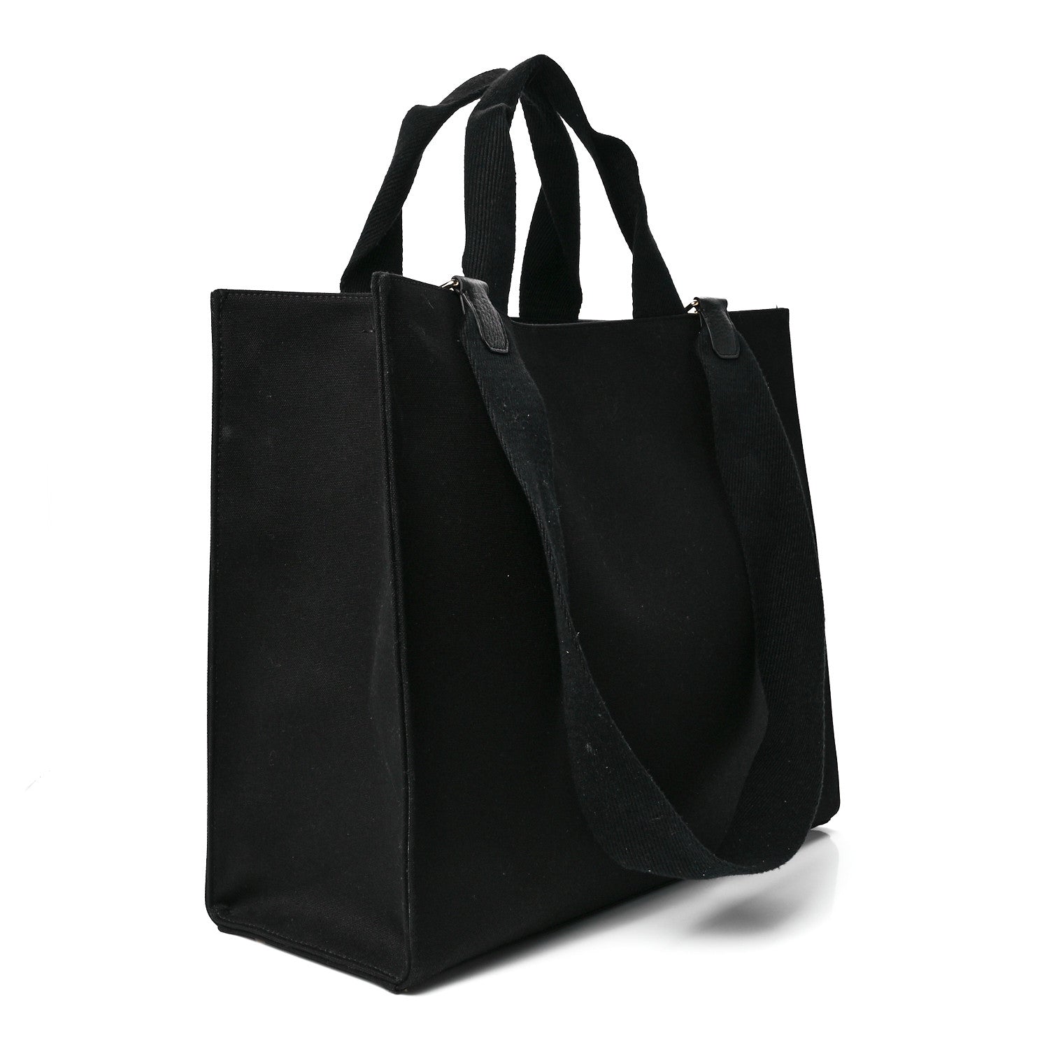 Fendi X VERSACE Canvas Fendace Logo Large Shopping Tote Black 2 of 12