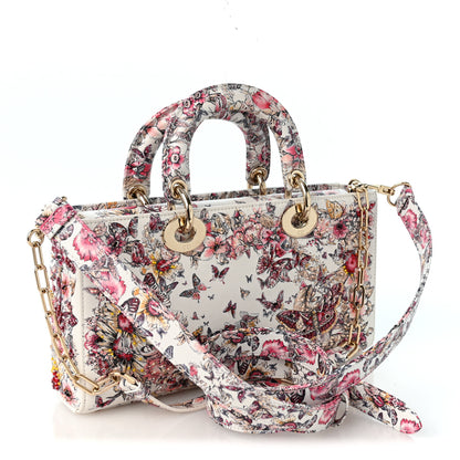 Christian Dior Calfskin Embroidered Butterfly Printed Lady D-Joy Multicolor 3 of 12