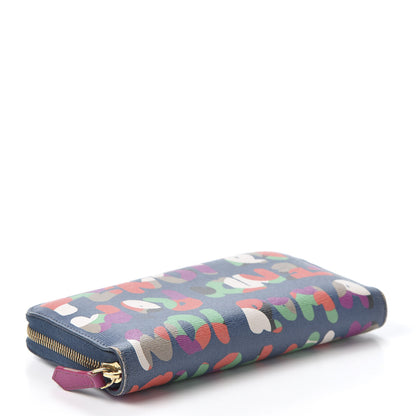Fendi Vitello Elite Fendi Roma Simply Zip Around Wallet Cobalt Multicolor 3 of 11