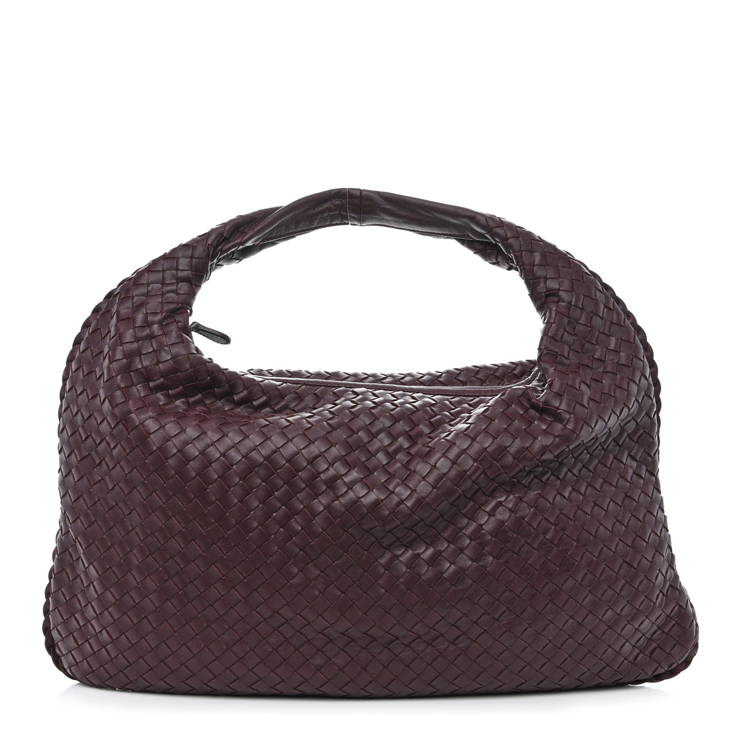Nappa Intrecciato Veneta Hobo Aubergine
