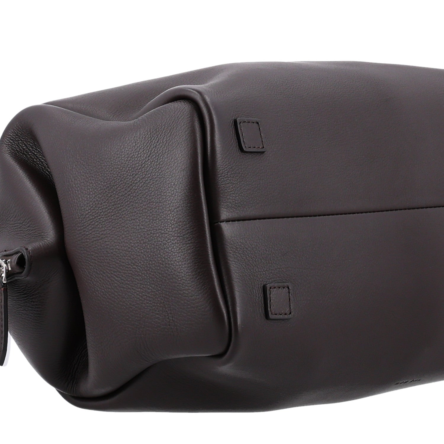 The Row Grained Calfskin Faye Bowling Bag Dark Brown 8 of 9