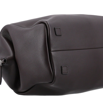 The Row Grained Calfskin Faye Bowling Bag Dark Brown 8 of 9