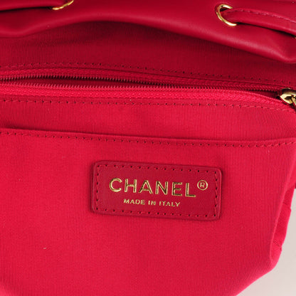 Chanel Calfskin Chevron Quilted Small Urban Spirit Backpack Dark Pink 6 of 7