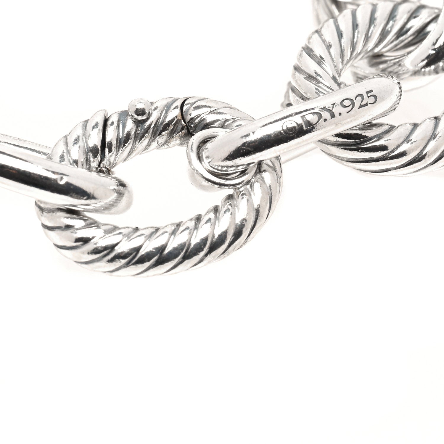 David Yurman Sterling Silver 17mm Extra Large Oval Link Bracelet 3 of 3