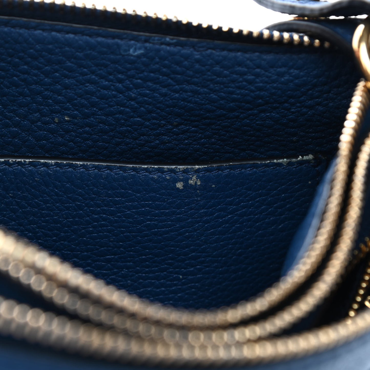 Vitello Phenix Double Zip Crossbody Bag Baltico