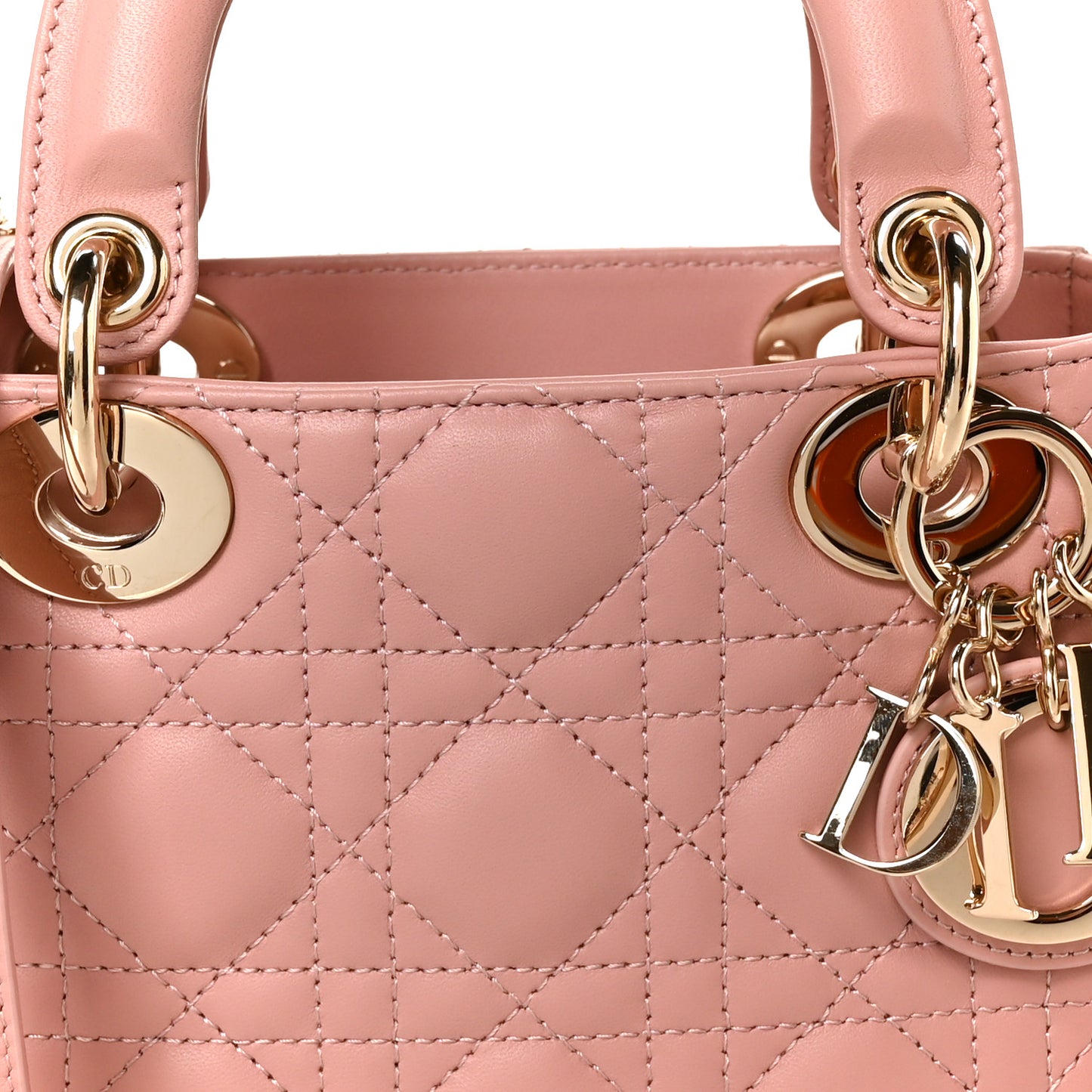 Lambskin Cannage Mini Lady Dior Light Pink