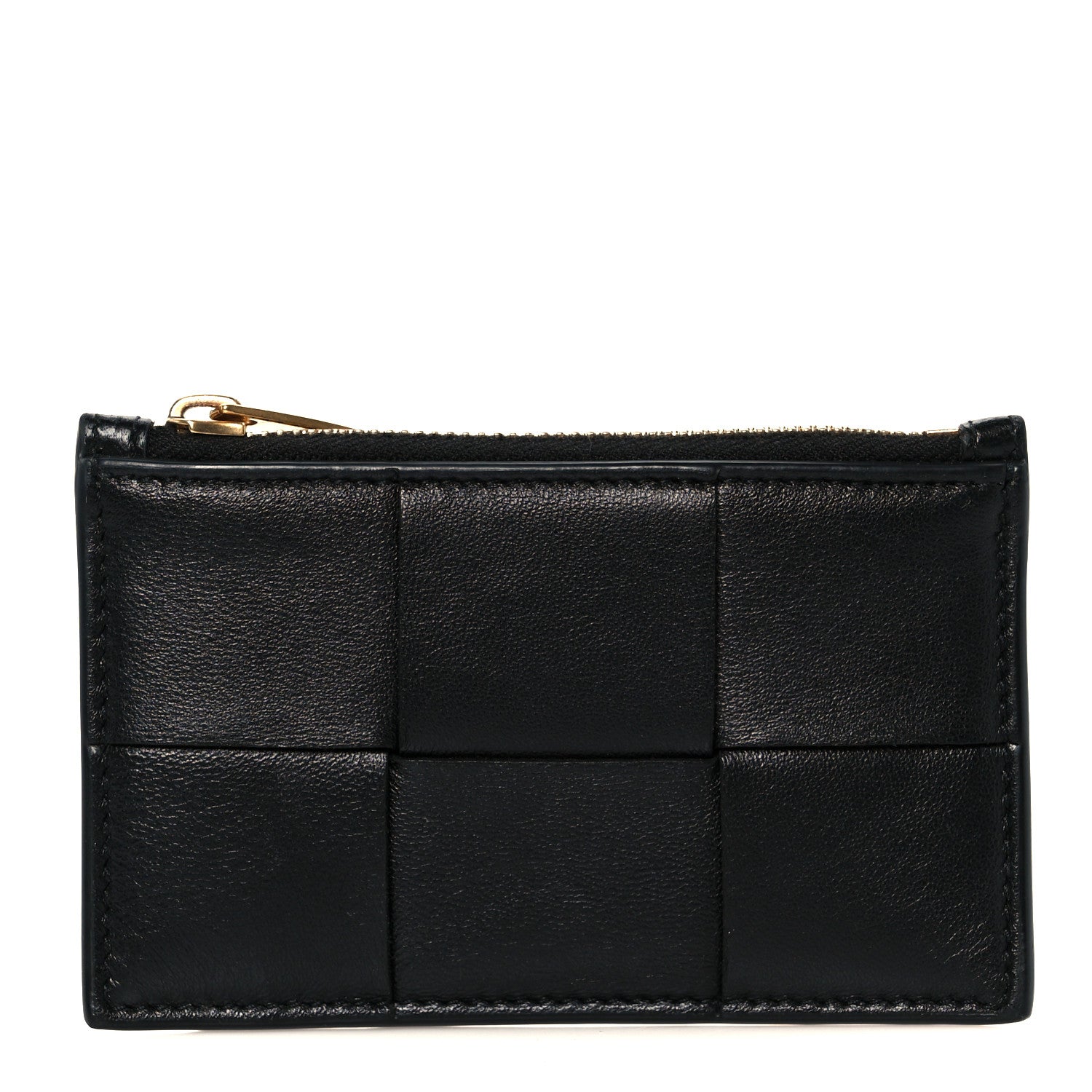 Bottega Veneta Nappa Intreccio Cassette Zipped Card Case Black 1 of 9