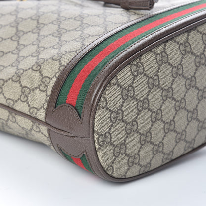 Gucci GG Supreme Monogram Web Ophidia Bucket Bag Brown 10 of 11