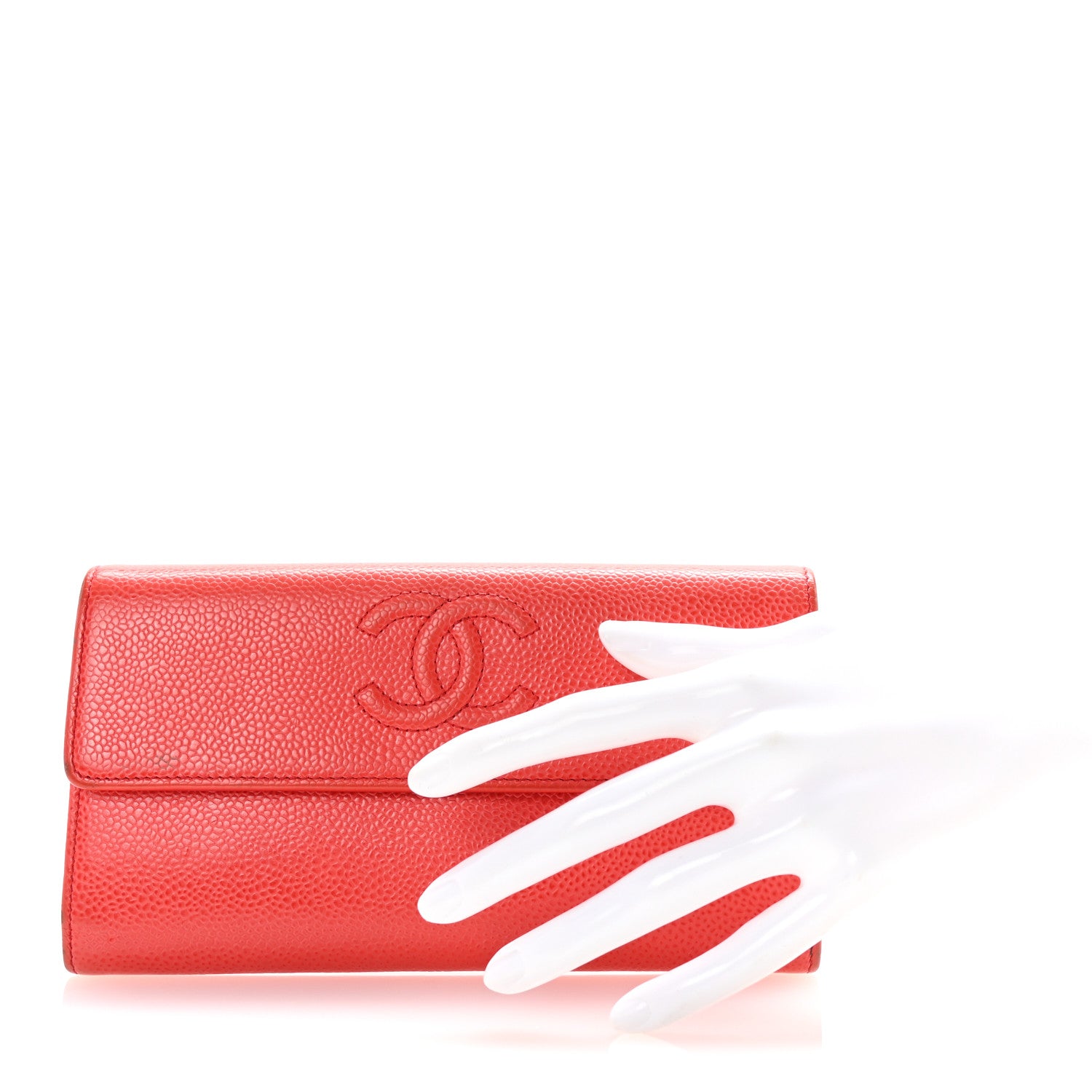 Chanel Caviar Timeless CC Large Flap Wallet Red 2 of 8