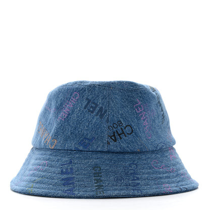 Chanel Denim Mood Cloche Bucket Hat M Blue 6 of 9