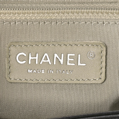Chanel Washed Lambskin Quilted Medium Chain Around Messenger Black 6 of 9