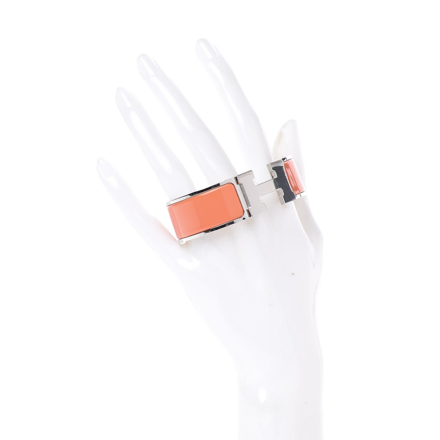 Enamel Wide Clic Clac H Bracelet GM Peach Melba